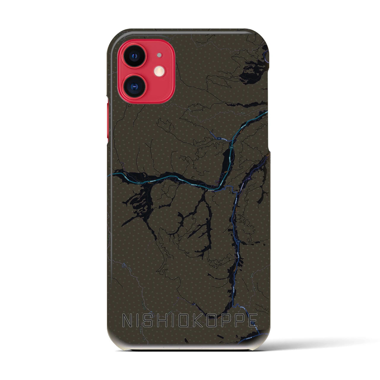 【西興部(北海道)】地図柄iPhoneケース(バックカバータイプ)