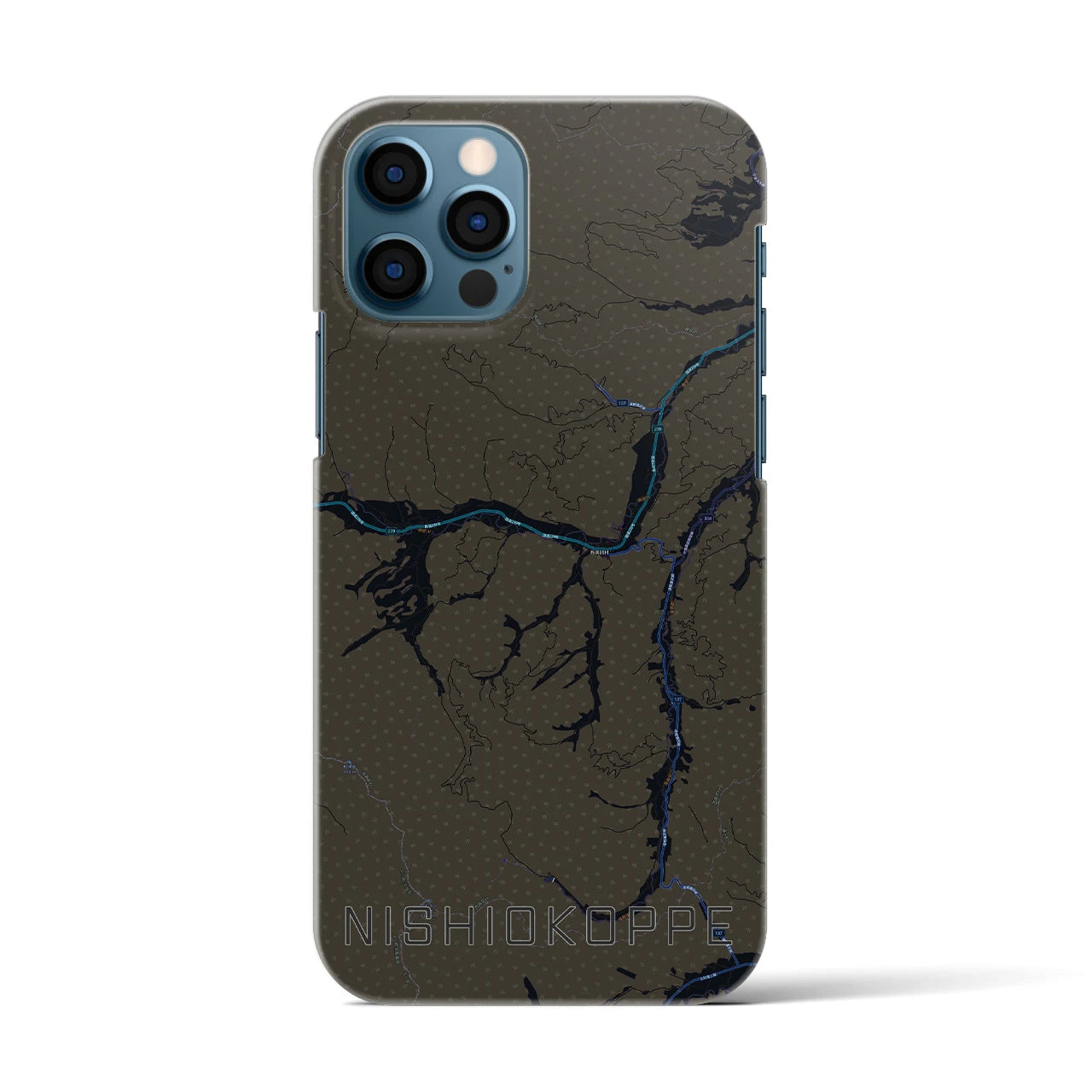 【西興部(北海道)】地図柄iPhoneケース(バックカバータイプ)