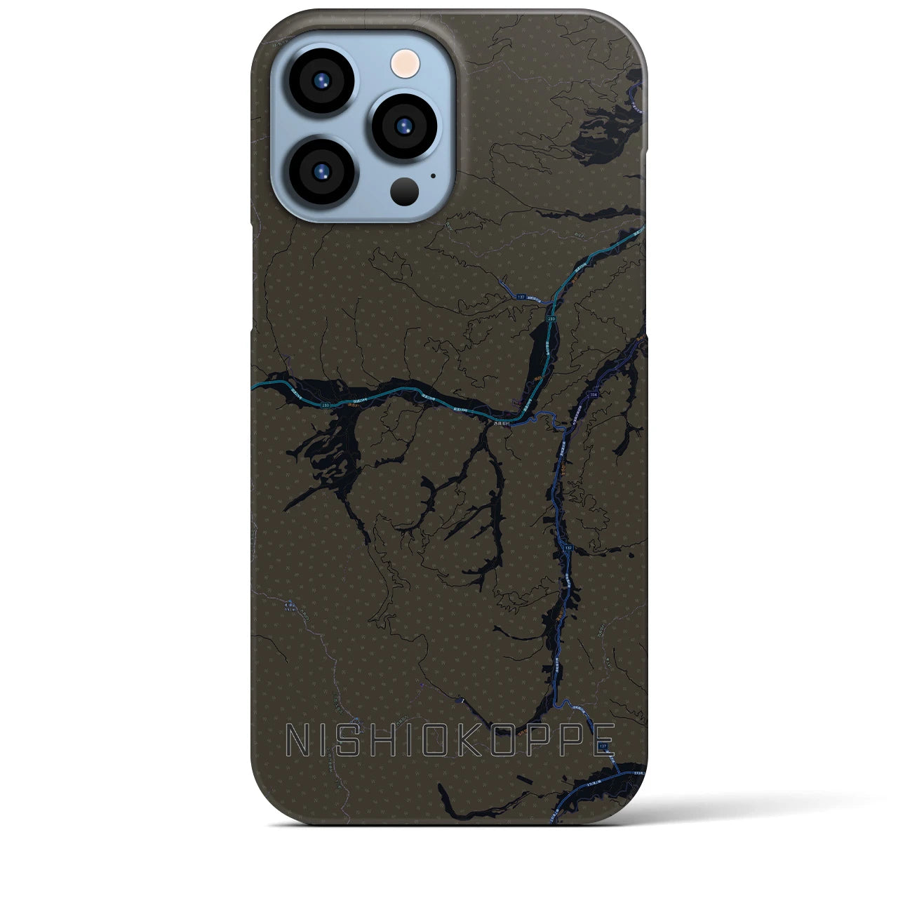 【西興部(北海道)】地図柄iPhoneケース(バックカバータイプ)