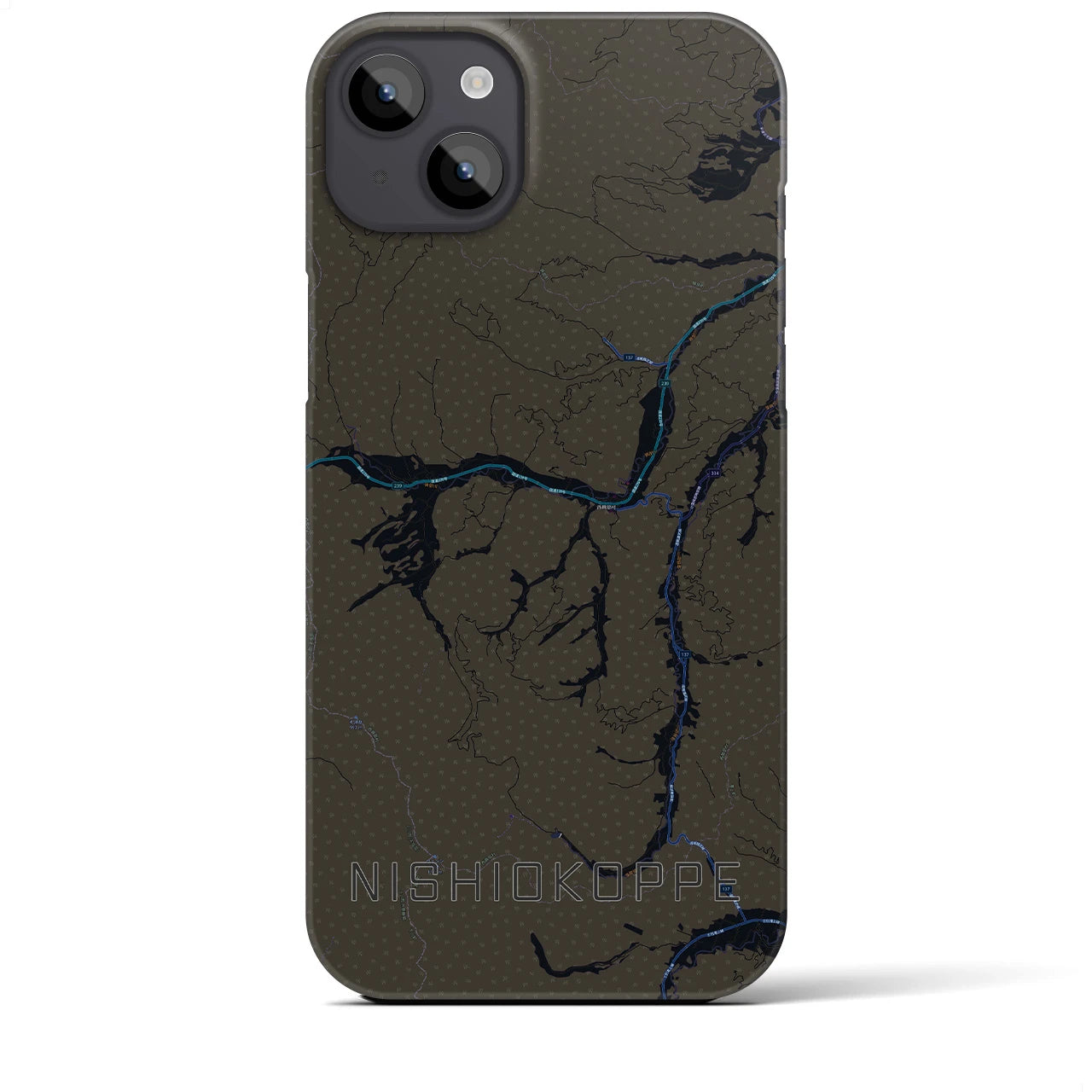 【西興部(北海道)】地図柄iPhoneケース(バックカバータイプ)