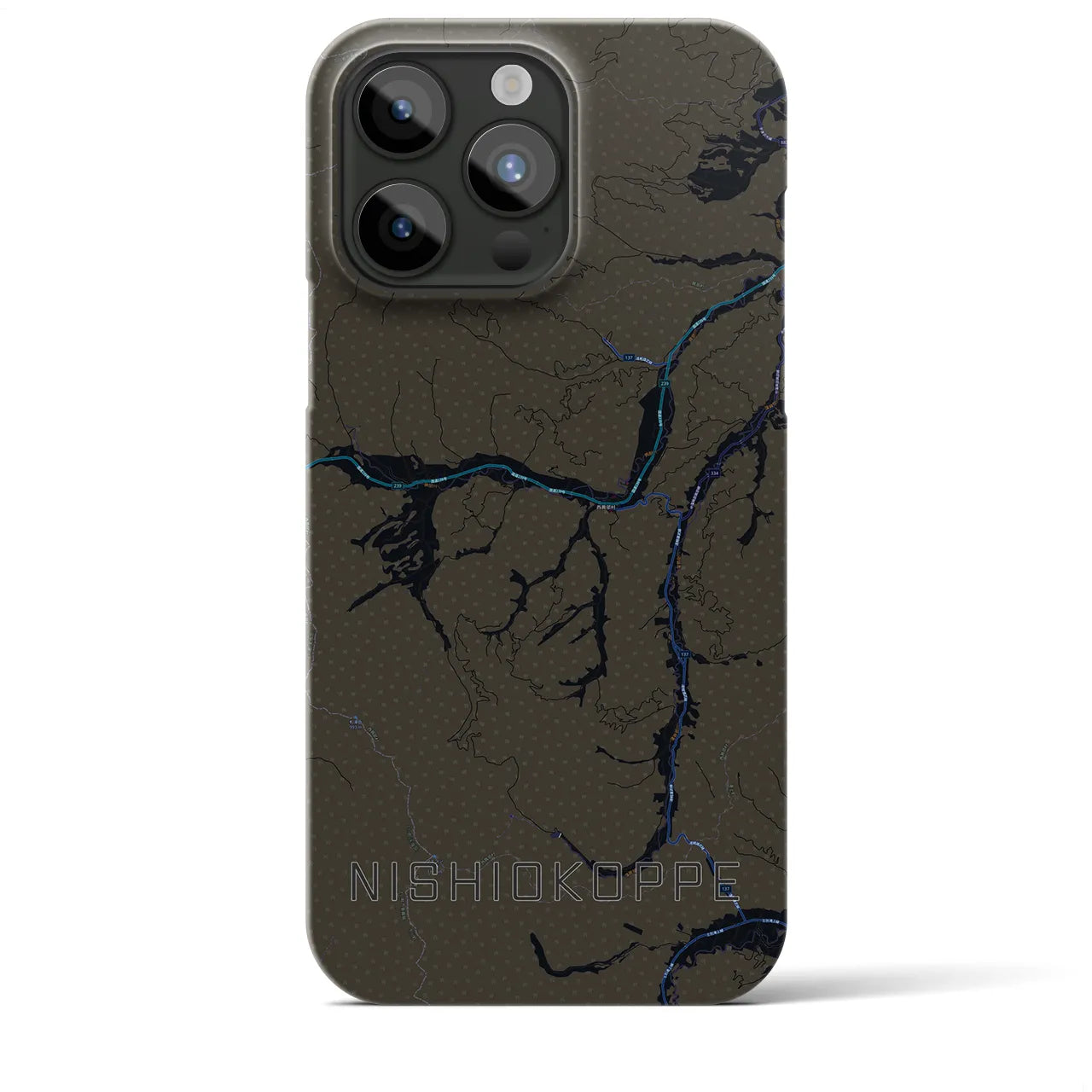 【西興部(北海道)】地図柄iPhoneケース(バックカバータイプ)