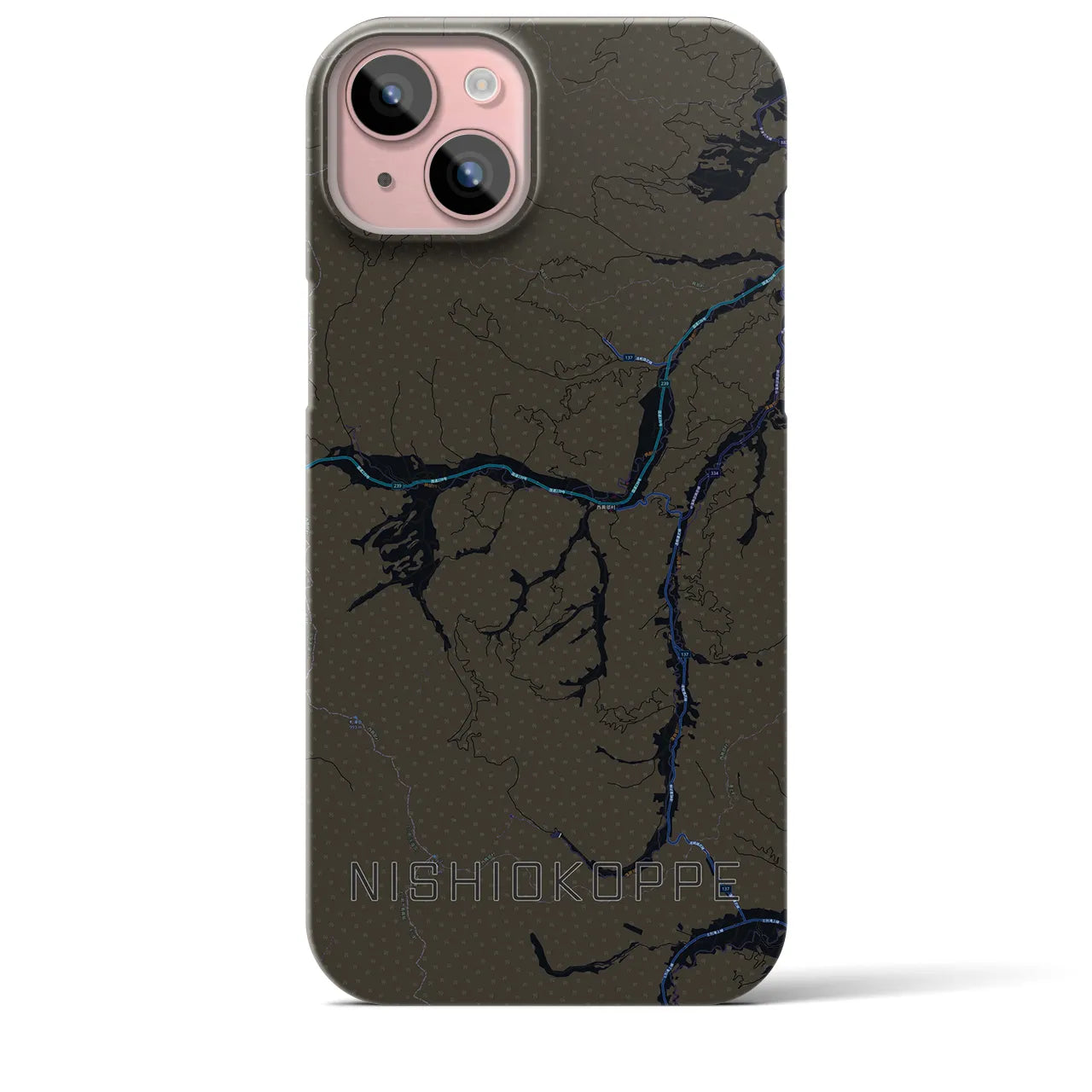 【西興部(北海道)】地図柄iPhoneケース(バックカバータイプ)