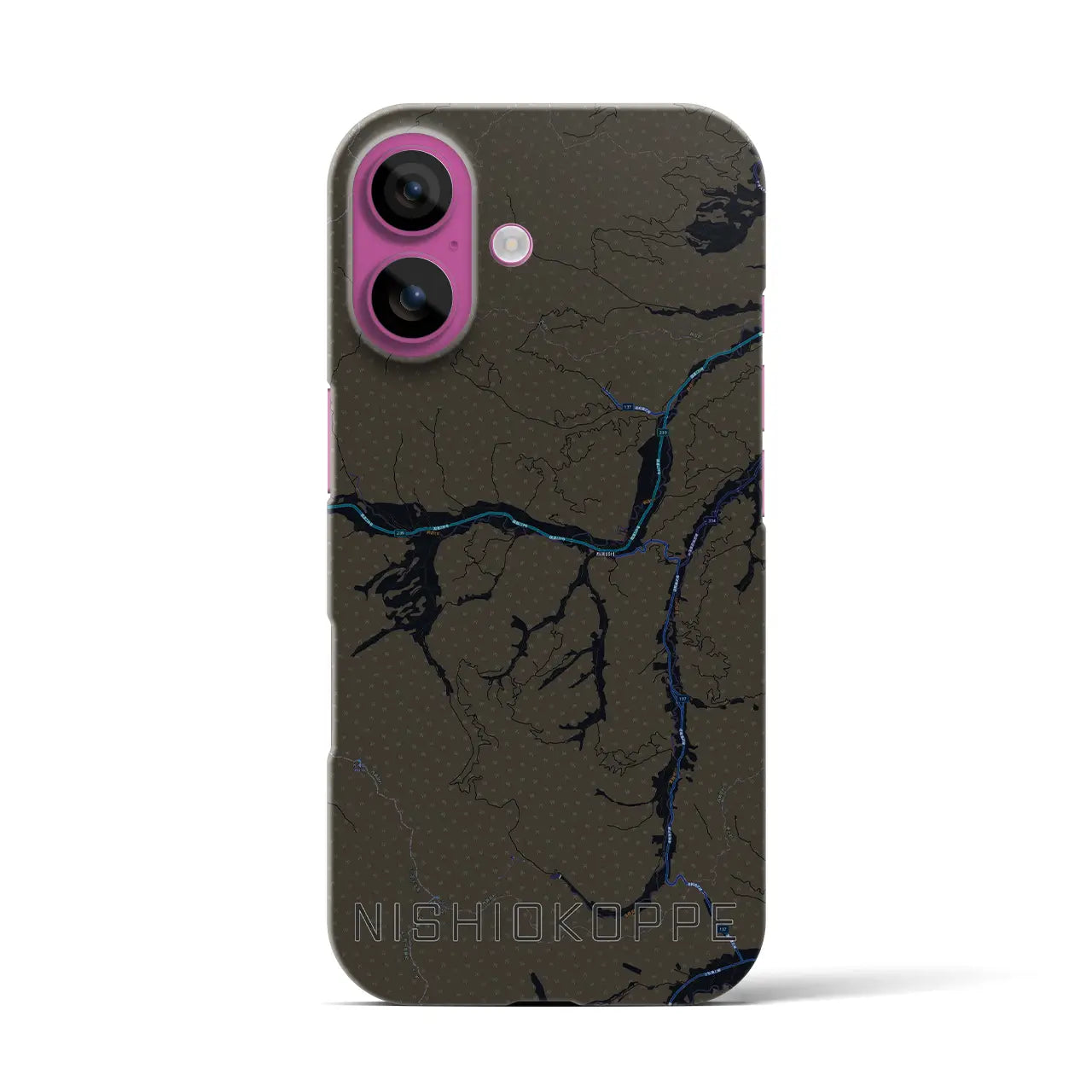 【西興部(北海道)】地図柄iPhoneケース(バックカバータイプ)