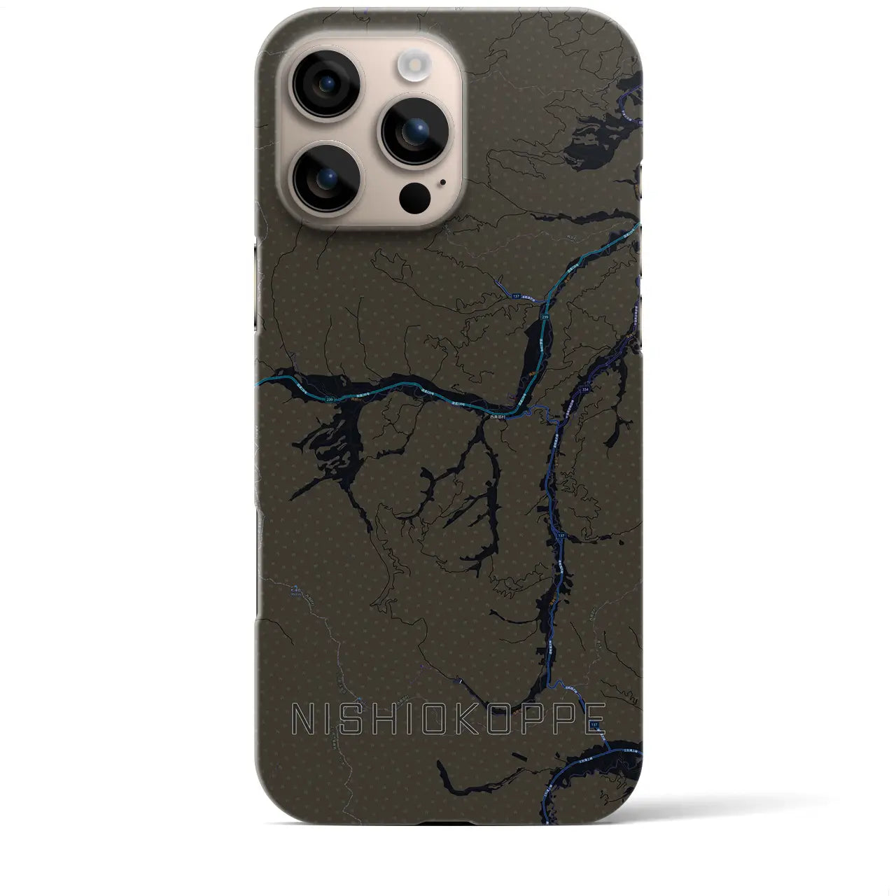 【西興部(北海道)】地図柄iPhoneケース(バックカバータイプ)