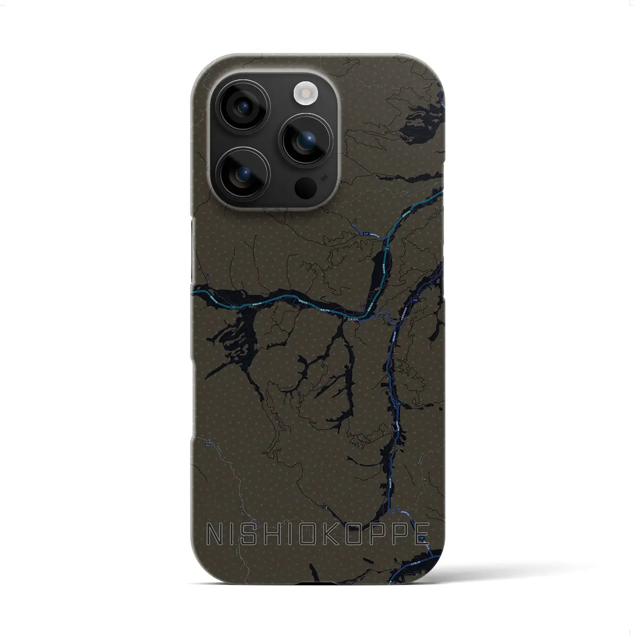 【西興部(北海道)】地図柄iPhoneケース(バックカバータイプ)