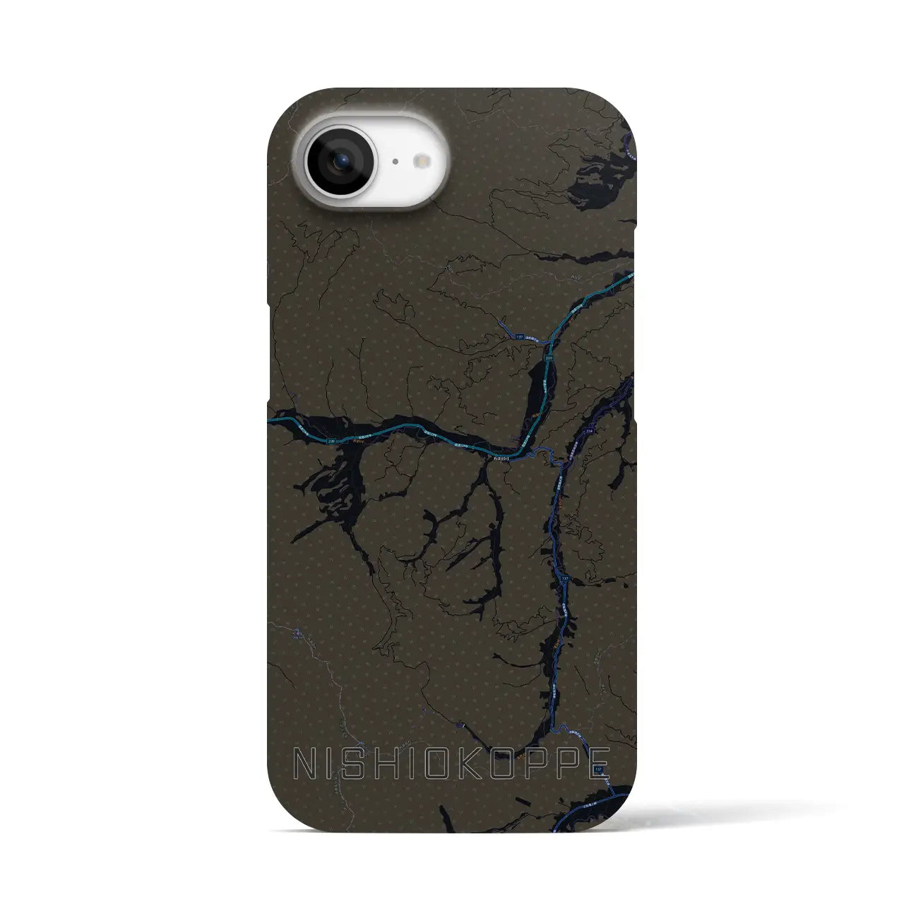 【西興部(北海道)】地図柄iPhoneケース(バックカバータイプ)