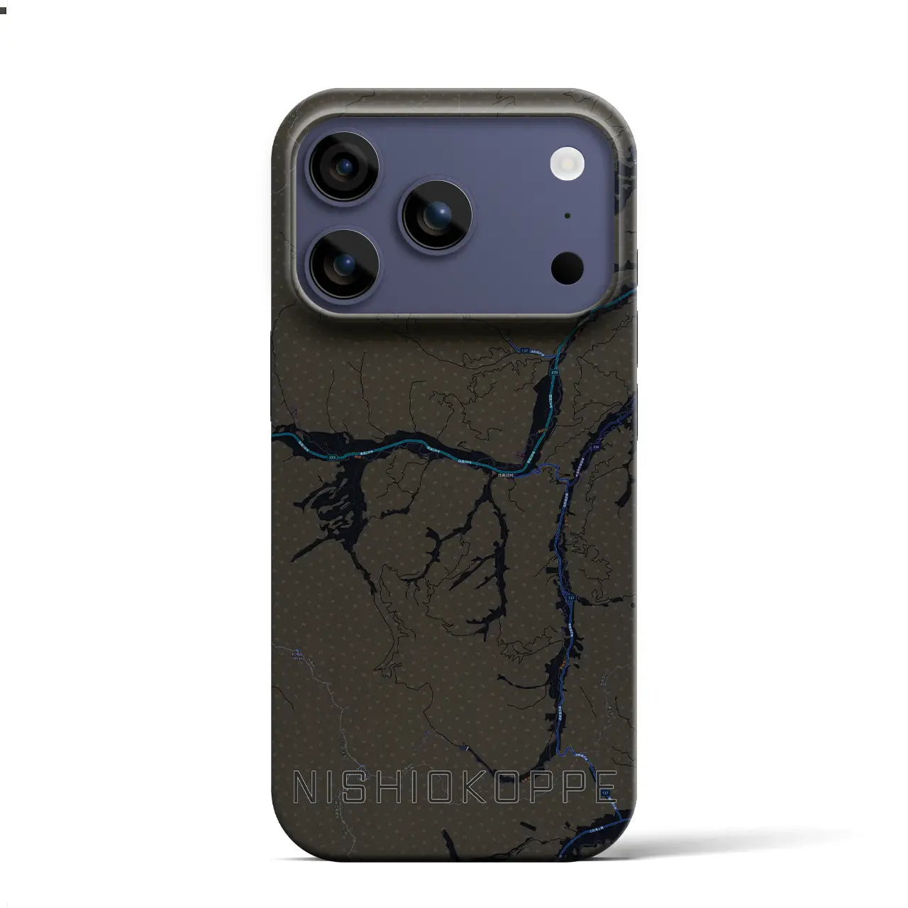 【西興部(北海道)】地図柄iPhoneケース(バックカバータイプ)