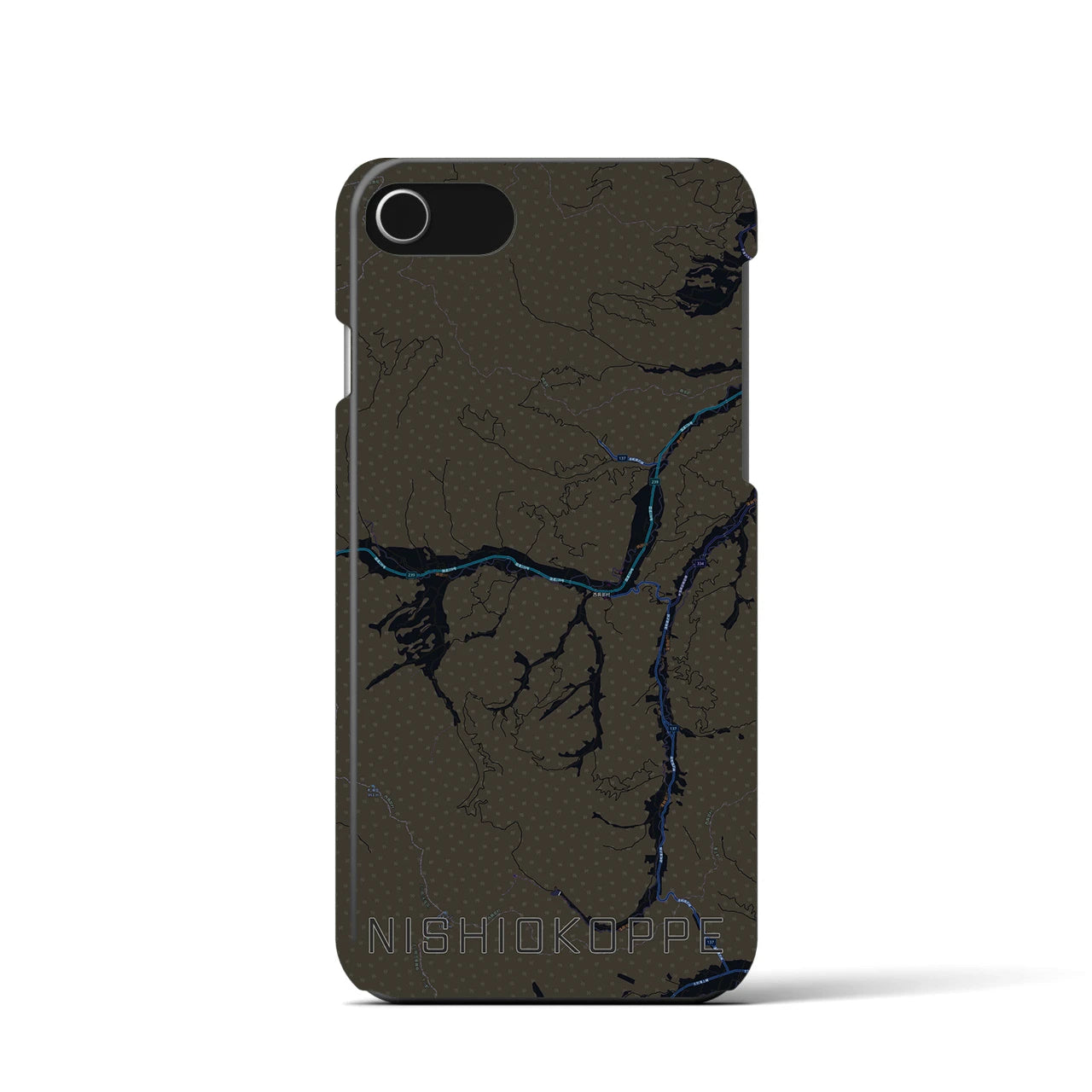 【西興部(北海道)】地図柄iPhoneケース(バックカバータイプ)