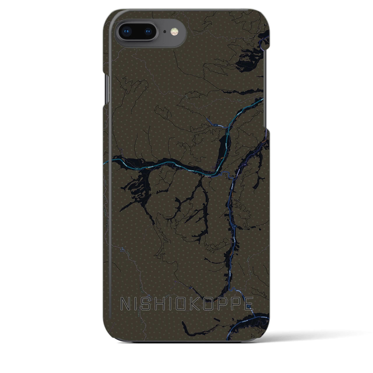 【西興部(北海道)】地図柄iPhoneケース(バックカバータイプ)