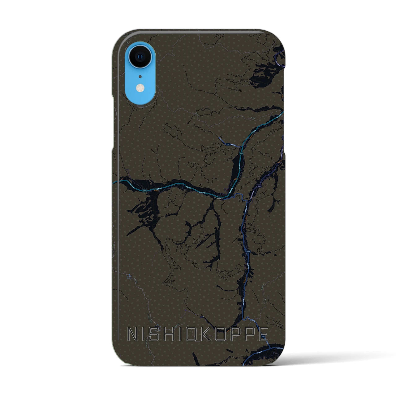 【西興部(北海道)】地図柄iPhoneケース(バックカバータイプ)