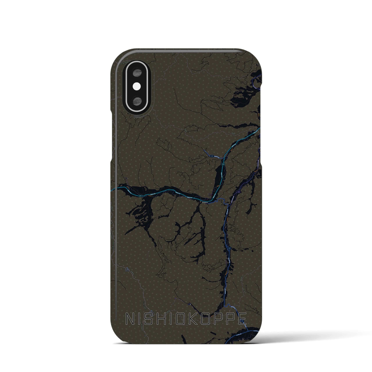 【西興部(北海道)】地図柄iPhoneケース(バックカバータイプ)