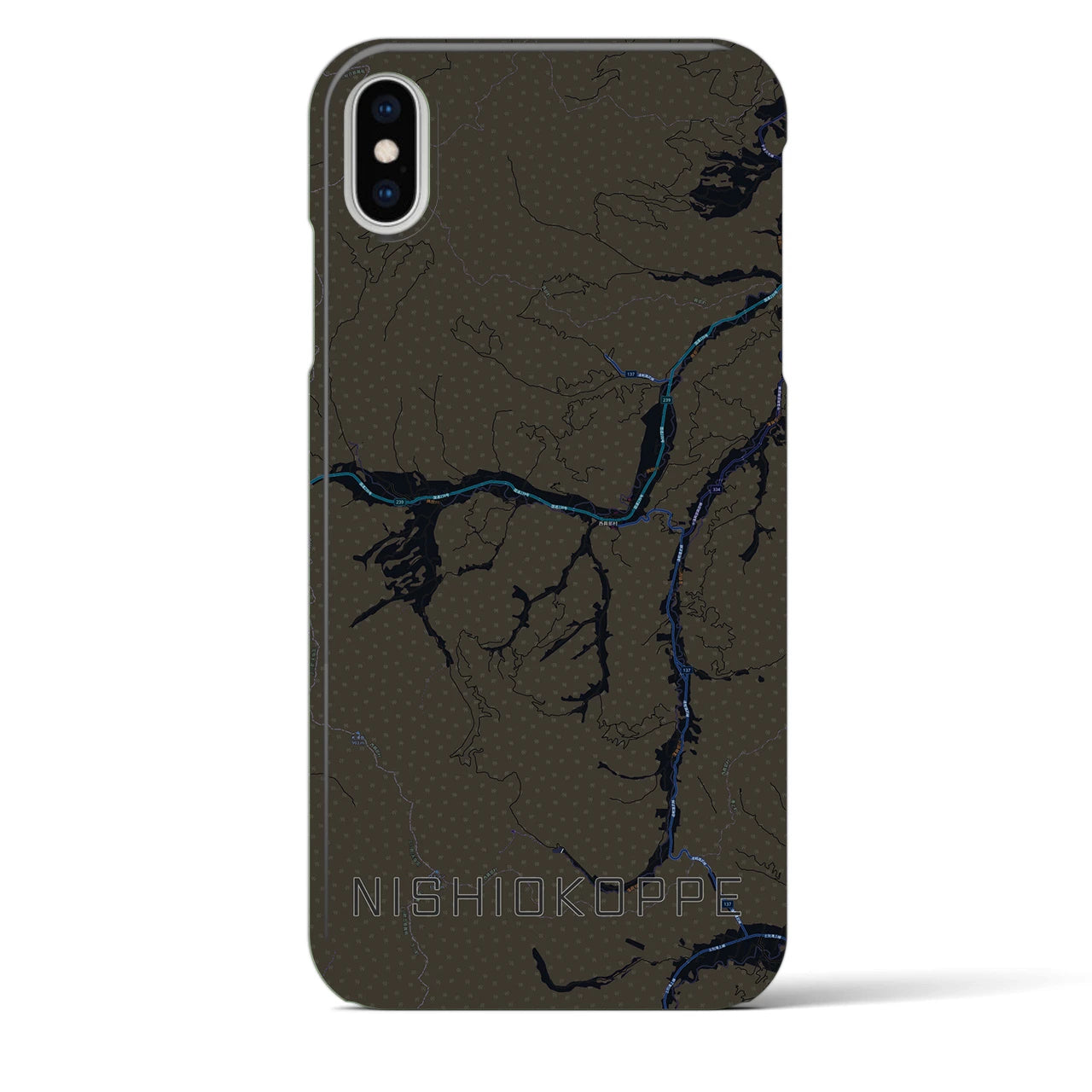 【西興部(北海道)】地図柄iPhoneケース(バックカバータイプ)