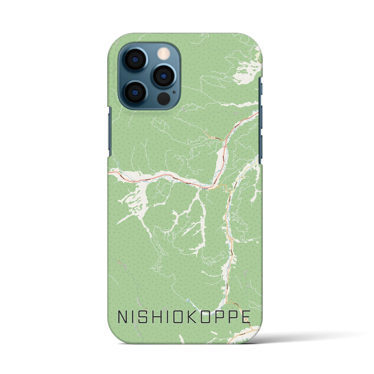 【西興部(北海道)】地図柄iPhoneケース(バックカバータイプ)