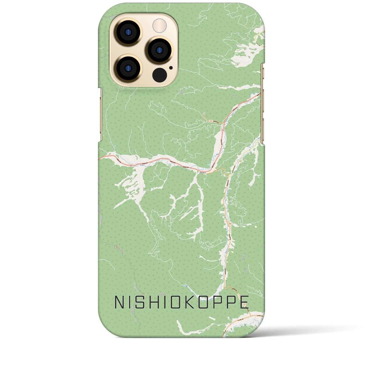 【西興部(北海道)】地図柄iPhoneケース(バックカバータイプ)