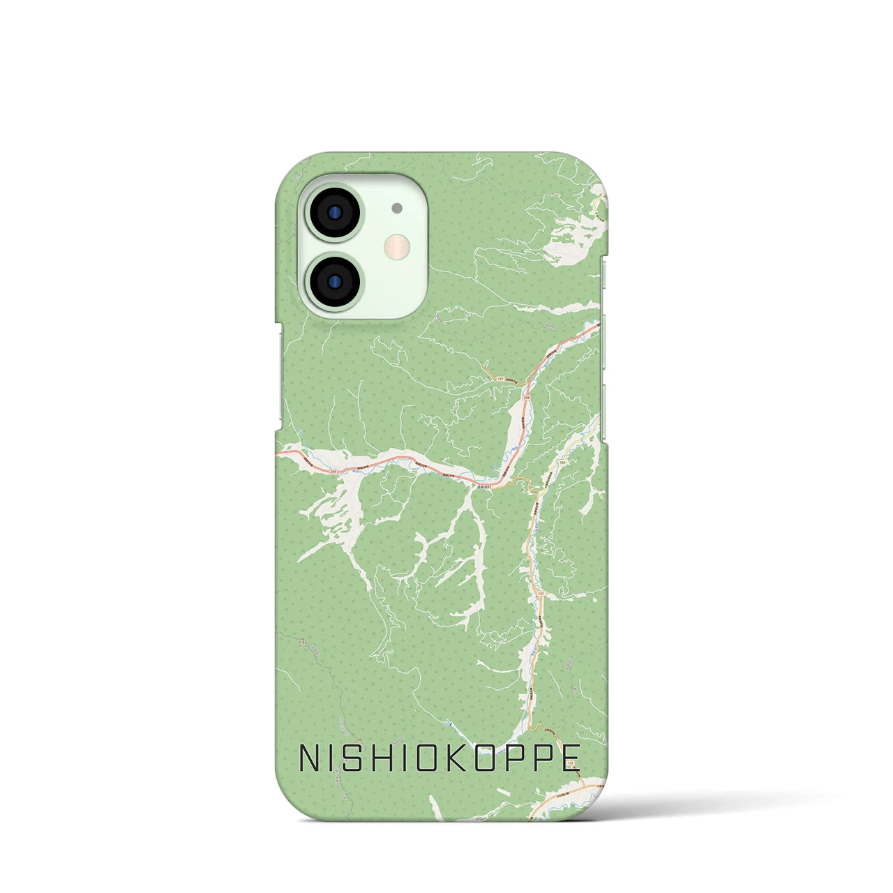【西興部(北海道)】地図柄iPhoneケース(バックカバータイプ)