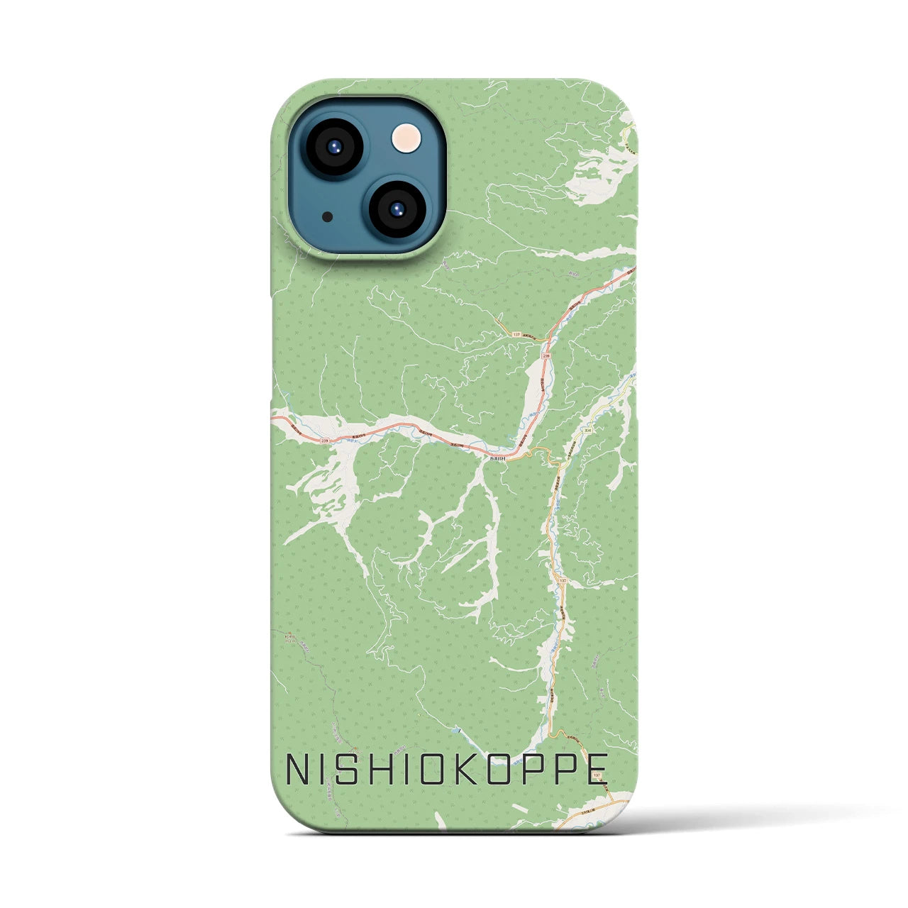 【西興部(北海道)】地図柄iPhoneケース(バックカバータイプ)