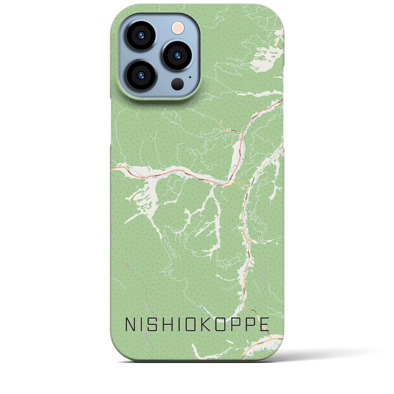 【西興部(北海道)】地図柄iPhoneケース(バックカバータイプ)