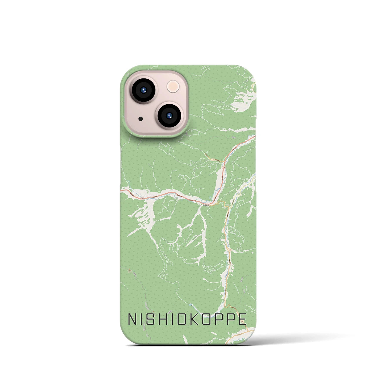 【西興部(北海道)】地図柄iPhoneケース(バックカバータイプ)