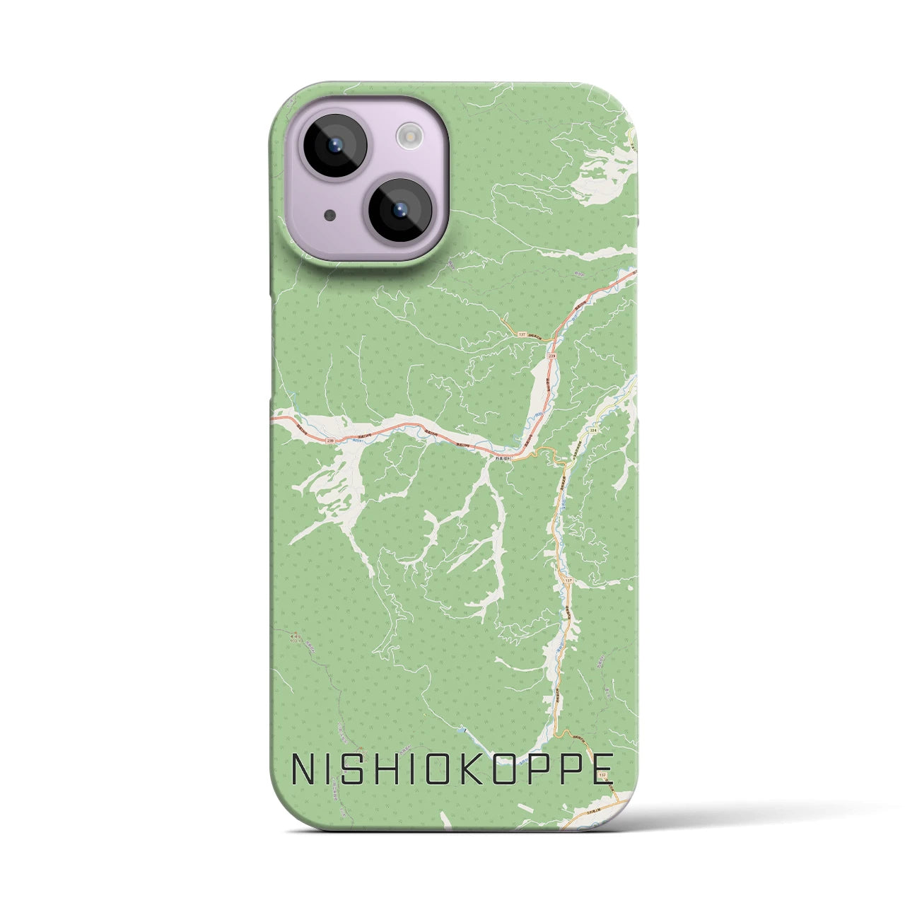 【西興部(北海道)】地図柄iPhoneケース(バックカバータイプ)