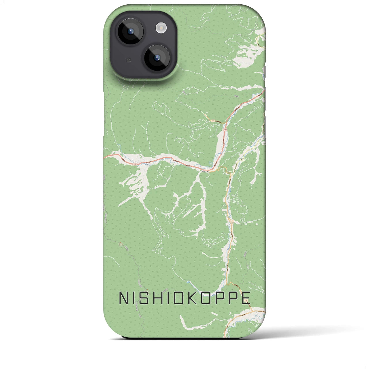 【西興部(北海道)】地図柄iPhoneケース(バックカバータイプ)