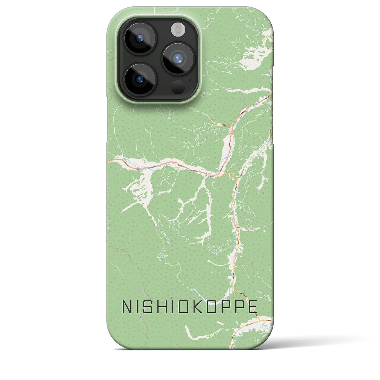 【西興部(北海道)】地図柄iPhoneケース(バックカバータイプ)