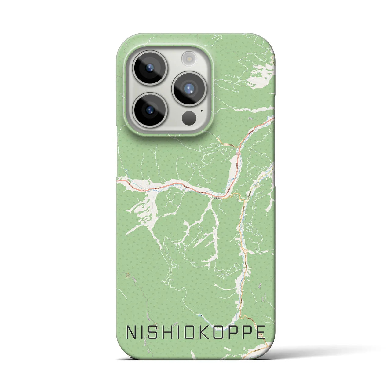 【西興部(北海道)】地図柄iPhoneケース(バックカバータイプ)