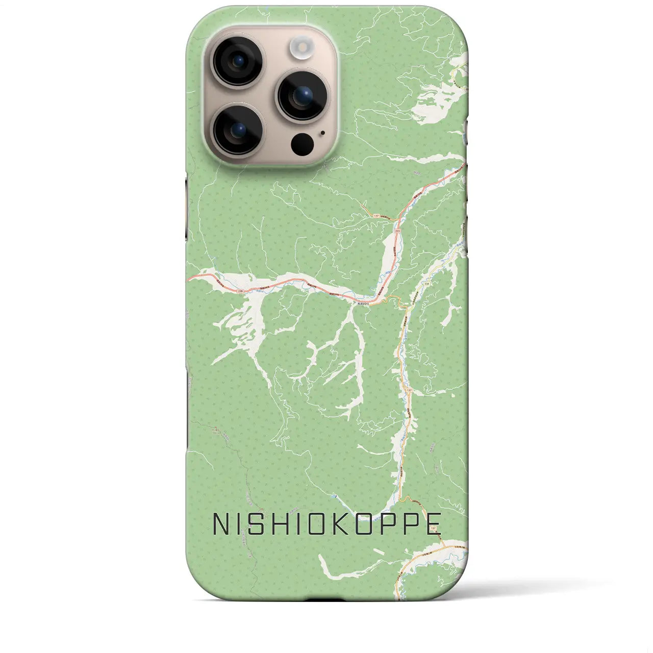 【西興部(北海道)】地図柄iPhoneケース(バックカバータイプ)