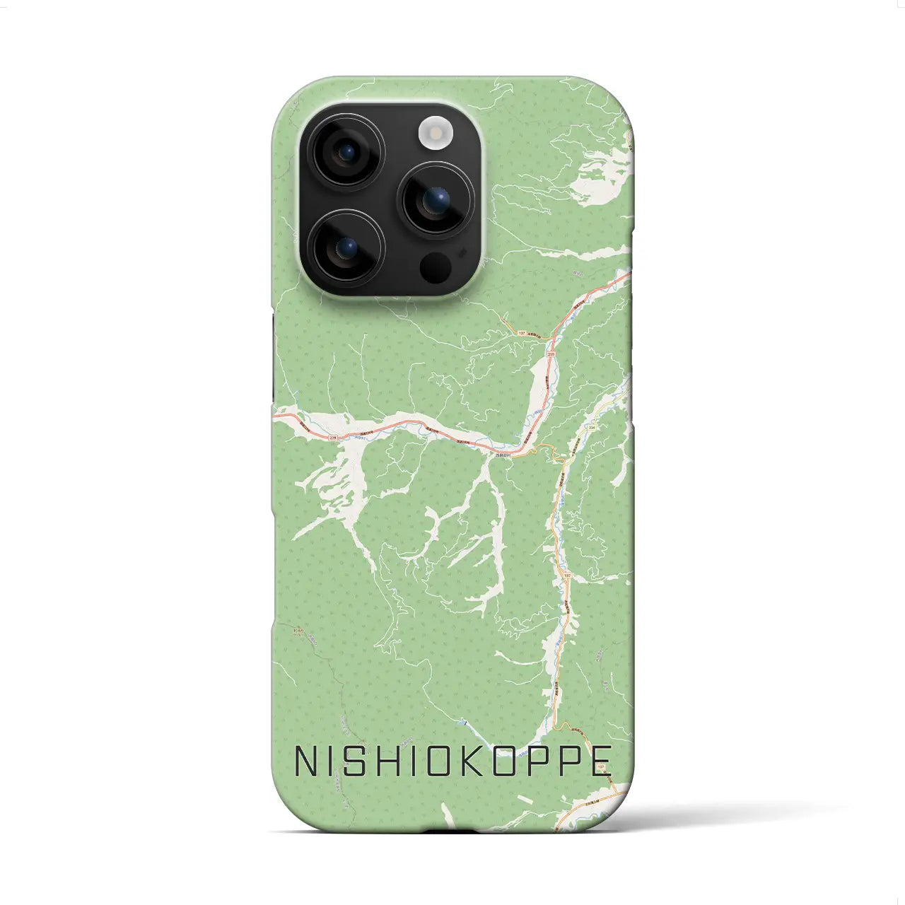 【西興部(北海道)】地図柄iPhoneケース(バックカバータイプ)
