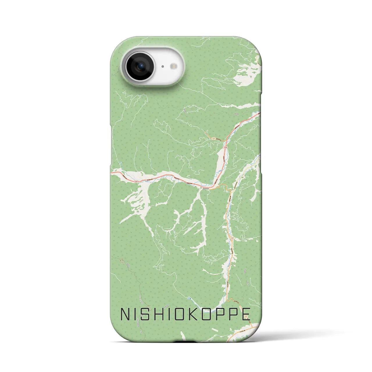 【西興部(北海道)】地図柄iPhoneケース(バックカバータイプ)