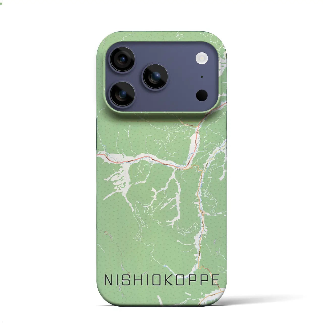 【西興部(北海道)】地図柄iPhoneケース(バックカバータイプ)