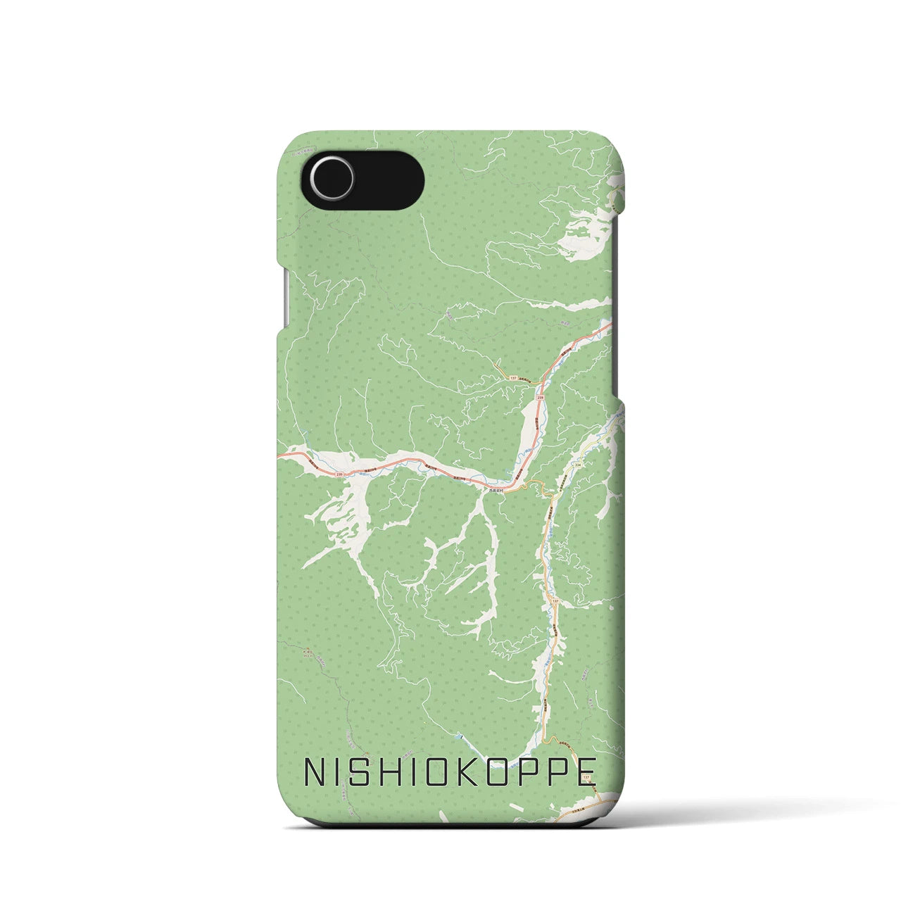 【西興部(北海道)】地図柄iPhoneケース(バックカバータイプ)