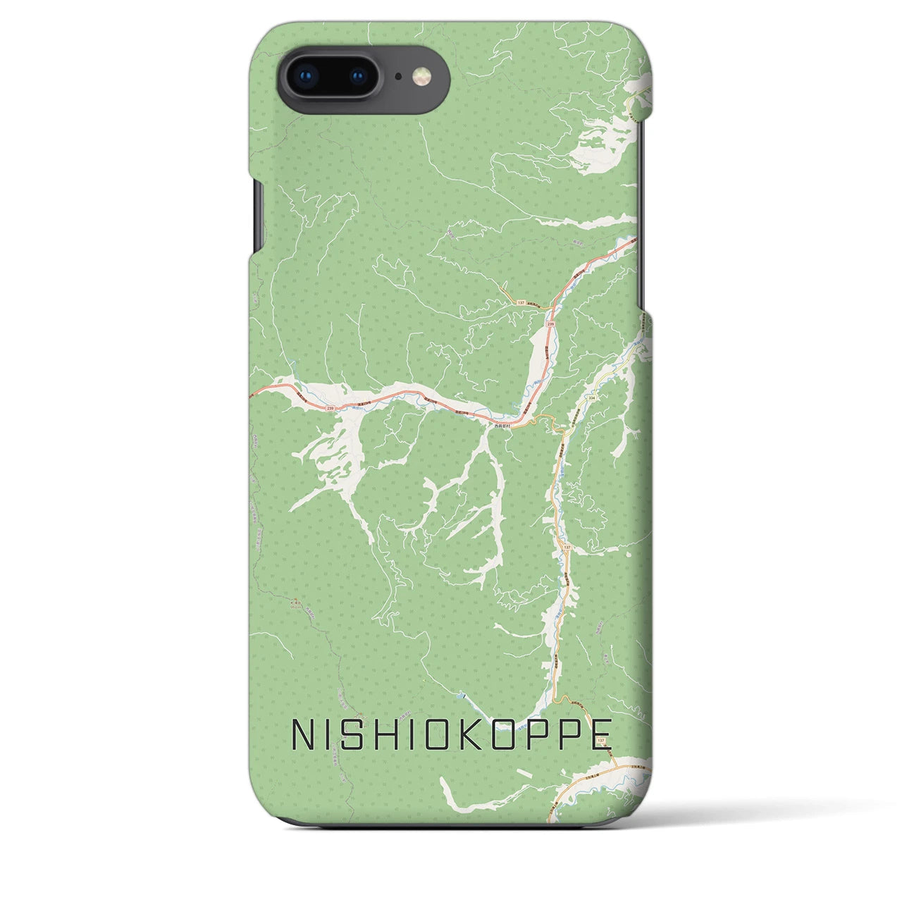 【西興部(北海道)】地図柄iPhoneケース(バックカバータイプ)