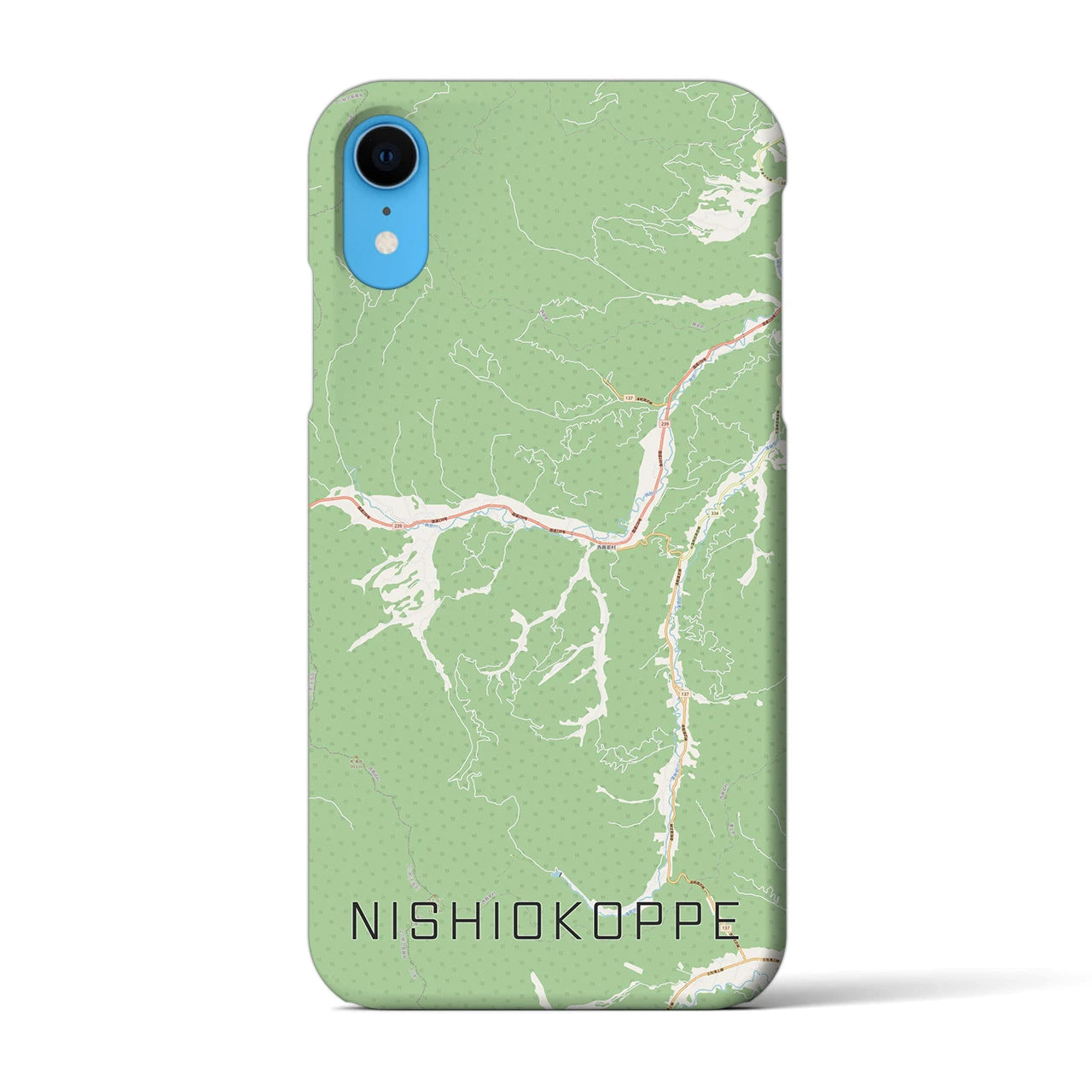 【西興部(北海道)】地図柄iPhoneケース(バックカバータイプ)