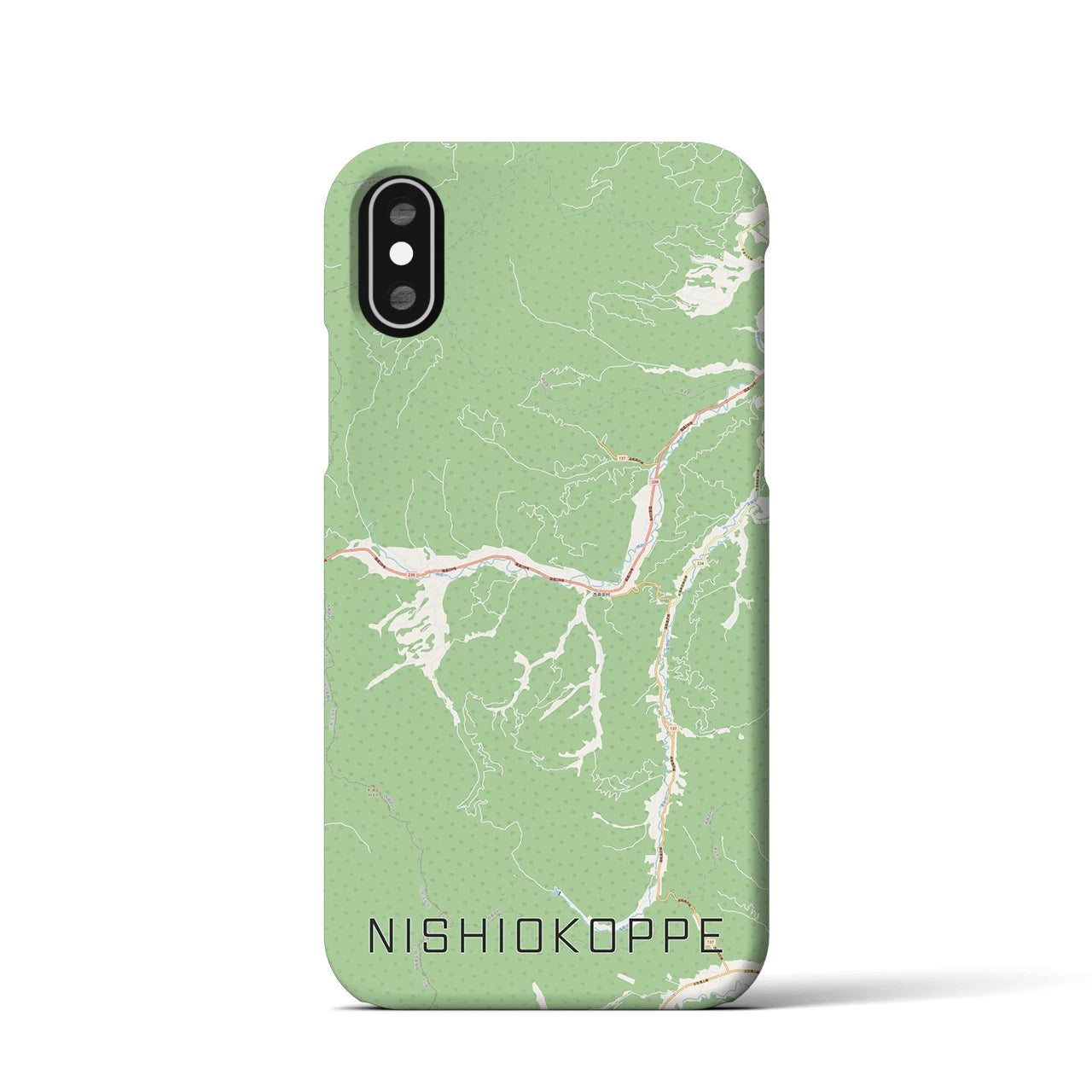 【西興部(北海道)】地図柄iPhoneケース(バックカバータイプ)