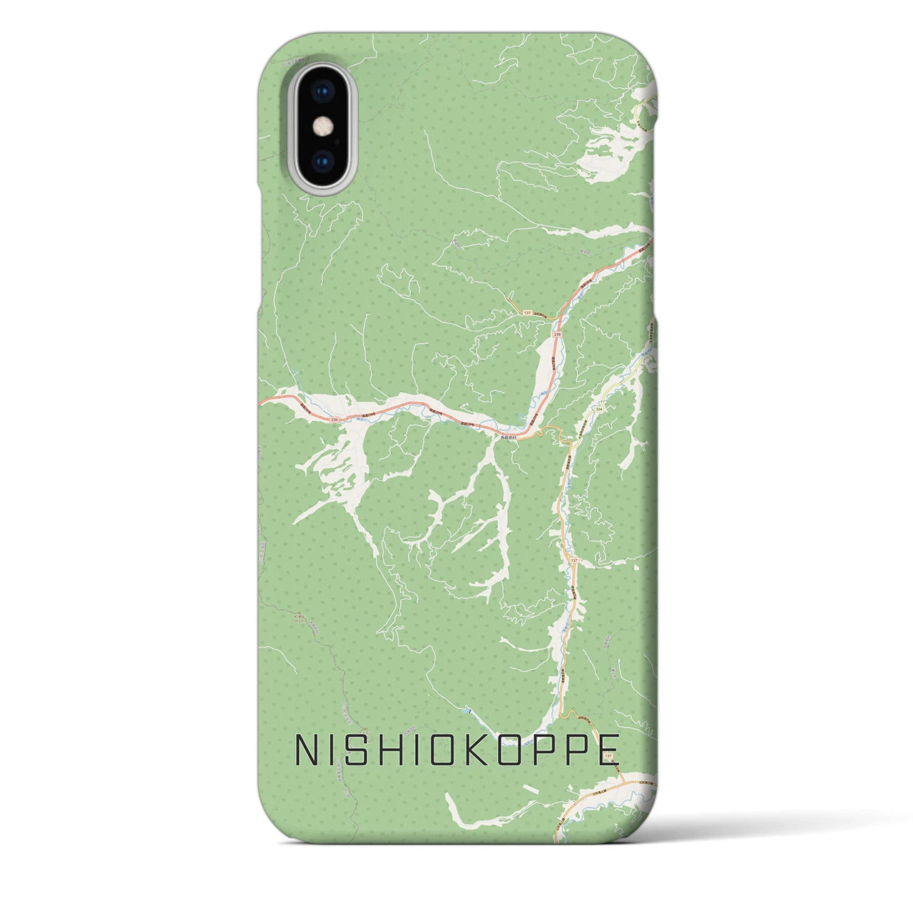 【西興部(北海道)】地図柄iPhoneケース(バックカバータイプ)