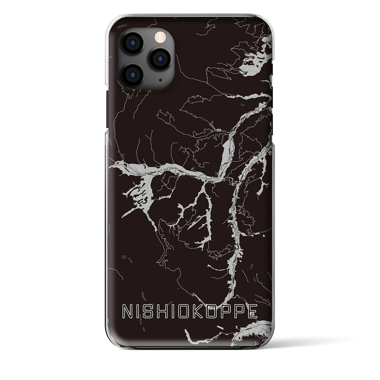 【西興部(北海道)】地図柄iPhoneケース(クリアタイプ)