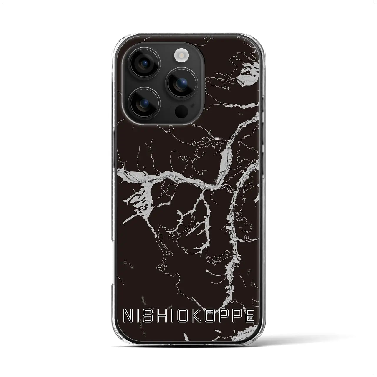 【西興部(北海道)】地図柄iPhoneケース(クリアタイプ)