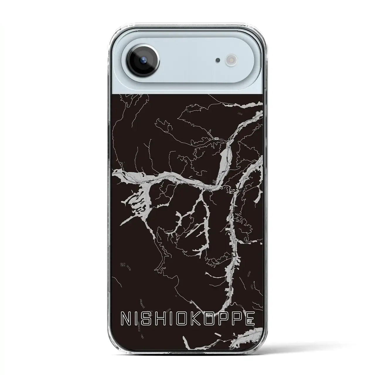 【西興部(北海道)】地図柄iPhoneケース(クリアタイプ)