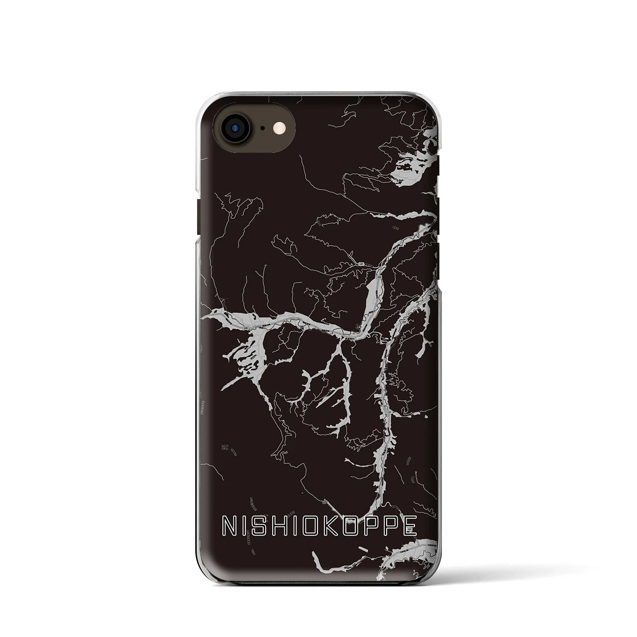 【西興部(北海道)】地図柄iPhoneケース(クリアタイプ)