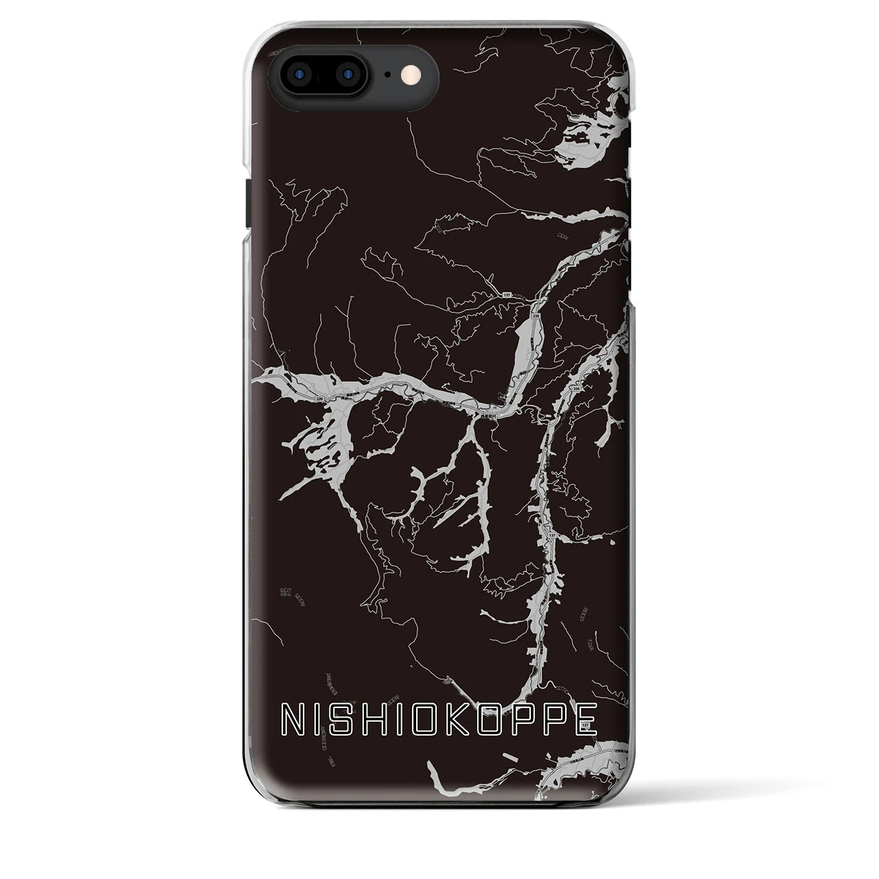 【西興部(北海道)】地図柄iPhoneケース(クリアタイプ)