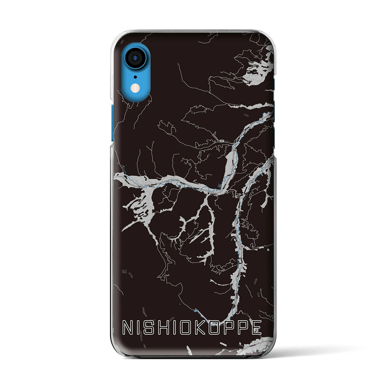 【西興部(北海道)】地図柄iPhoneケース(クリアタイプ)