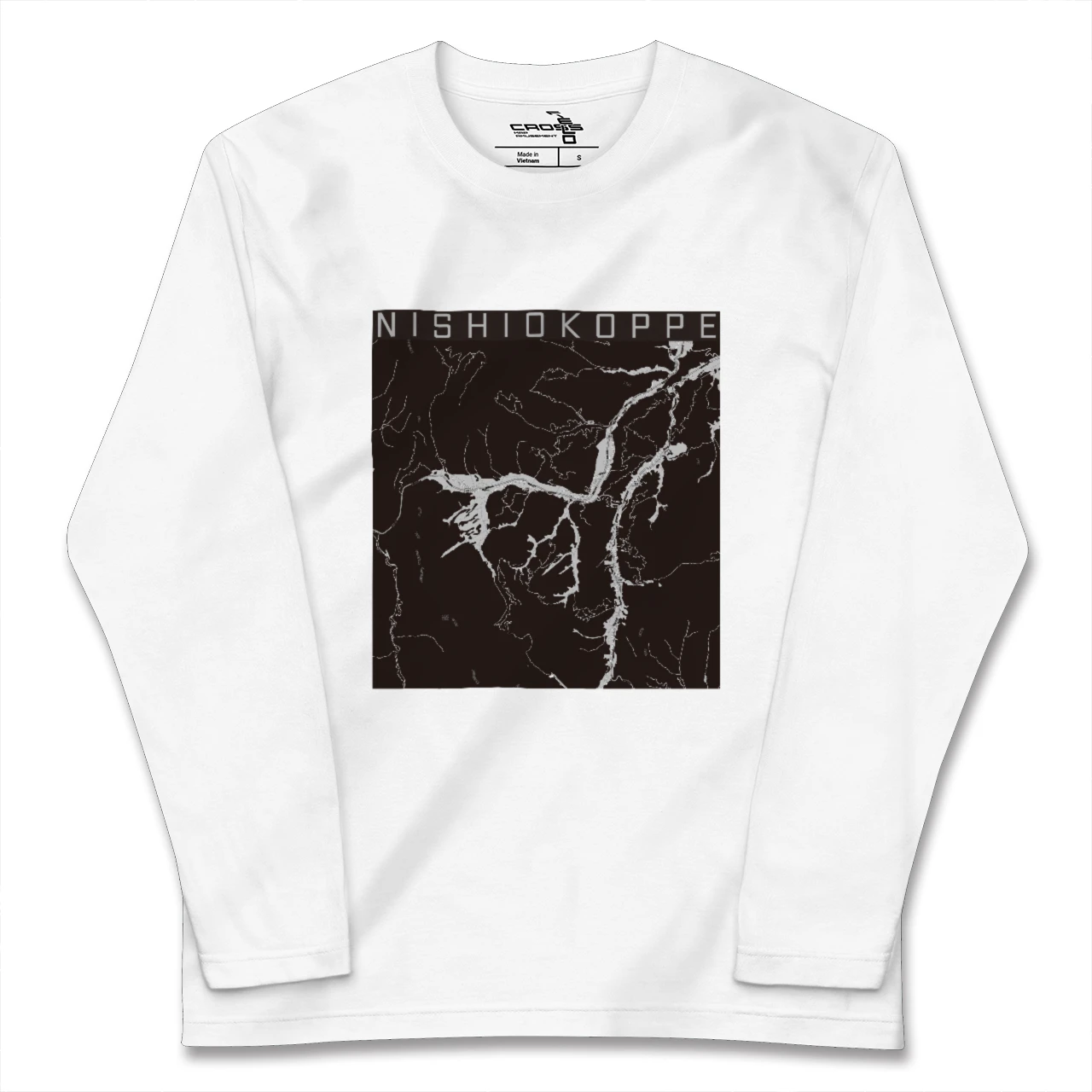 【西興部(北海道)】地図柄ロングスリーブTシャツ