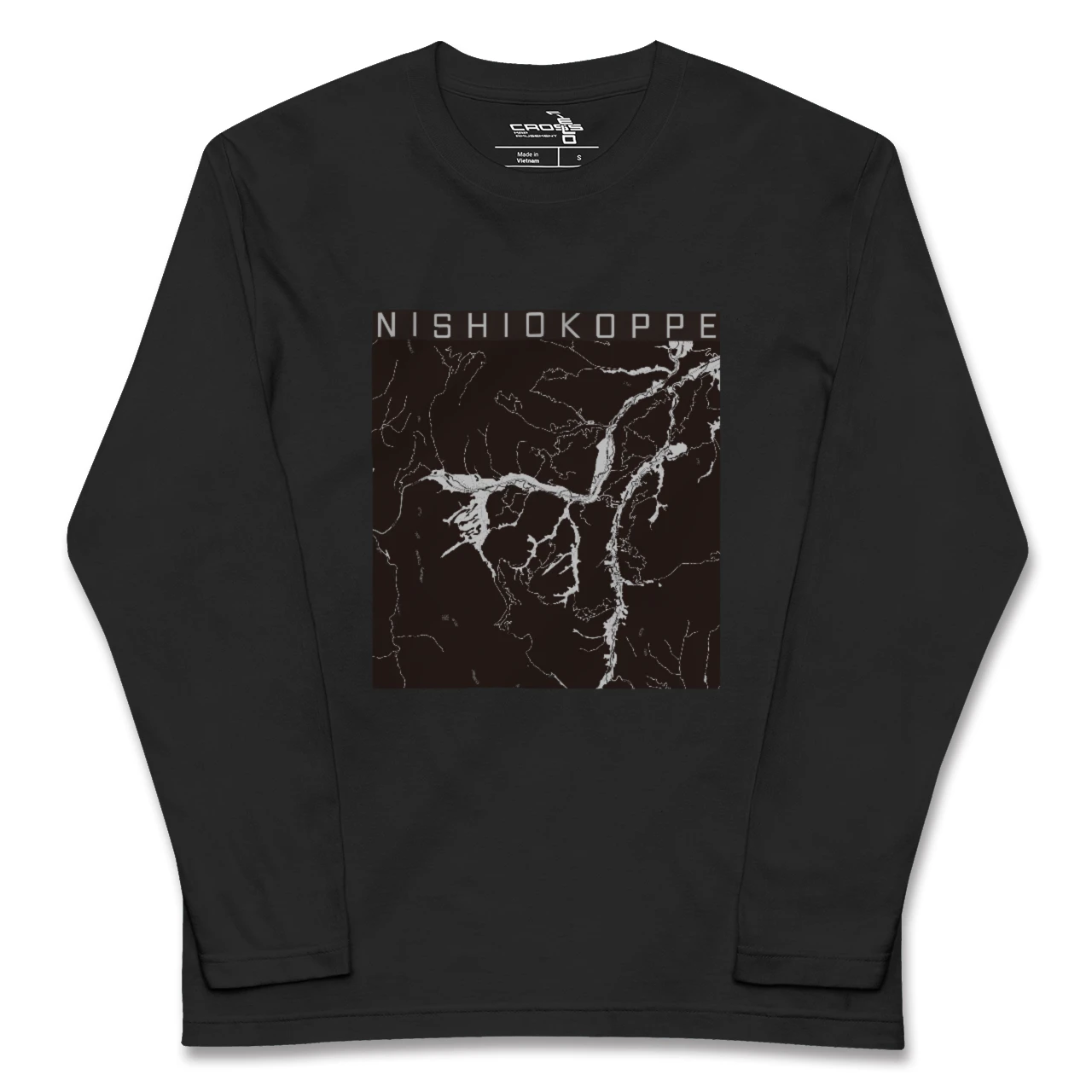 【西興部(北海道)】地図柄ロングスリーブTシャツ