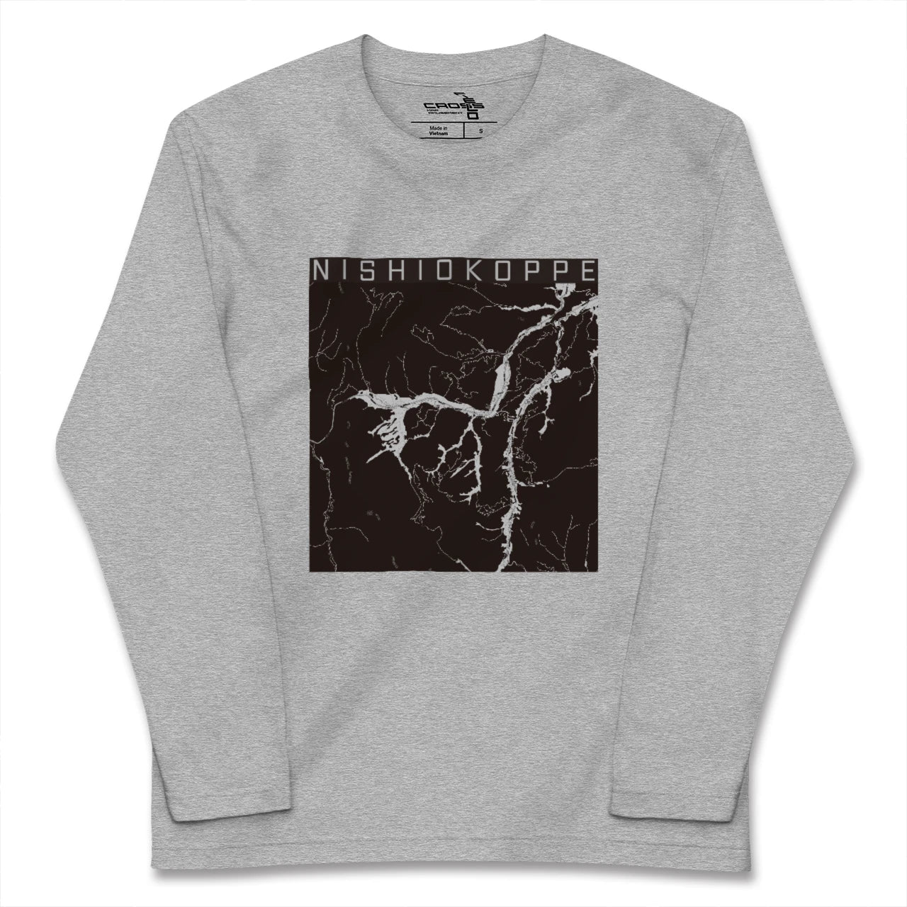 【西興部(北海道)】地図柄ロングスリーブTシャツ