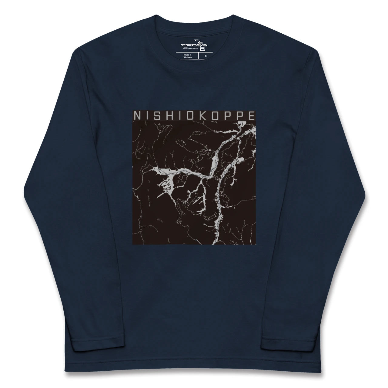 【西興部(北海道)】地図柄ロングスリーブTシャツ