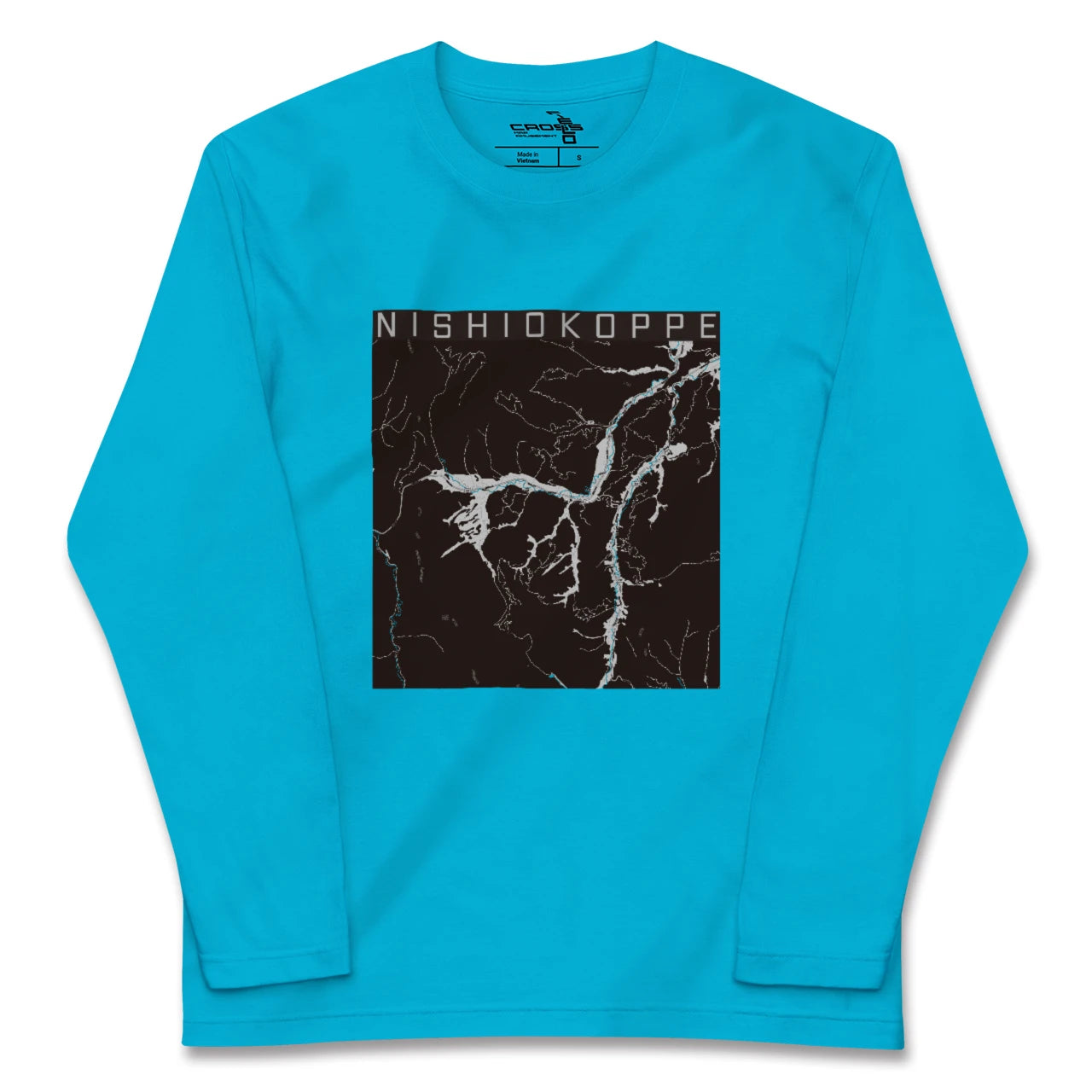 【西興部(北海道)】地図柄ロングスリーブTシャツ
