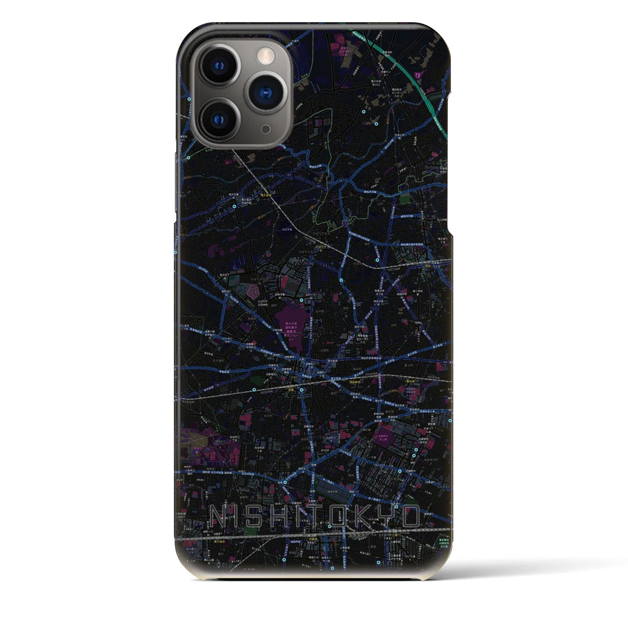 【西東京(東京都)】地図柄iPhoneケース(バックカバータイプ)