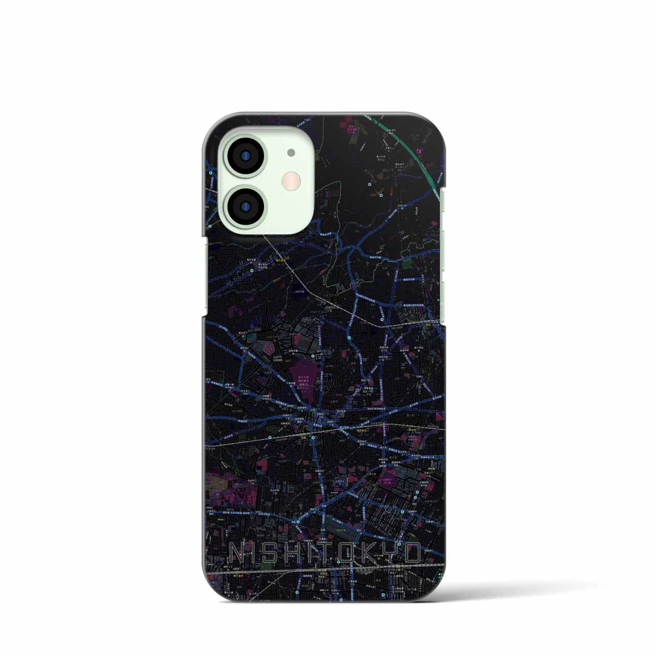 【西東京(東京都)】地図柄iPhoneケース(バックカバータイプ)