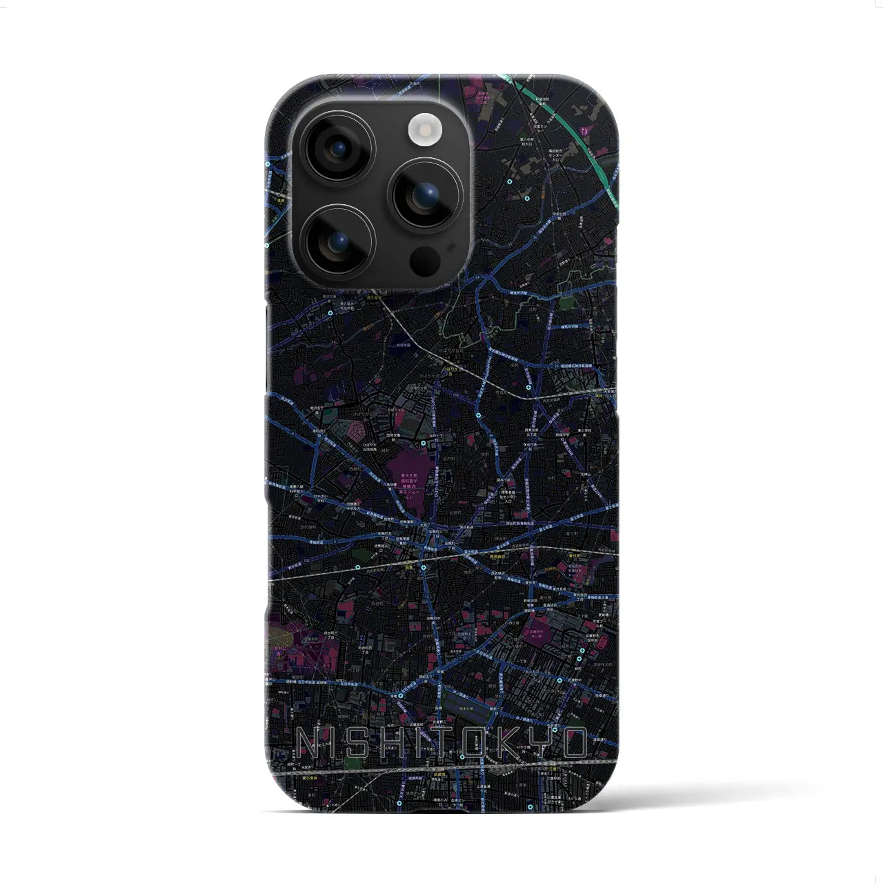 【西東京(東京都)】地図柄iPhoneケース(バックカバータイプ)