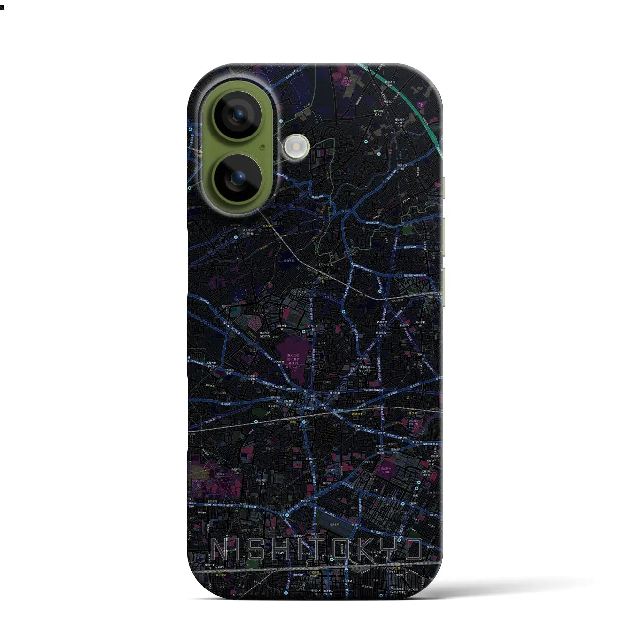 【西東京(東京都)】地図柄iPhoneケース(バックカバータイプ)